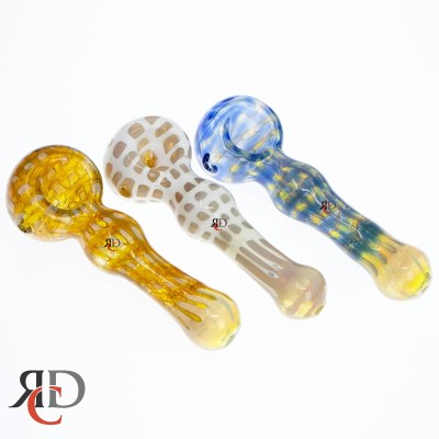 GLASS PIPE FUMED & FLOWER ART GP4091 1CT GLASS PIPE FUMED & FLOWER ART GP4091 1CT
